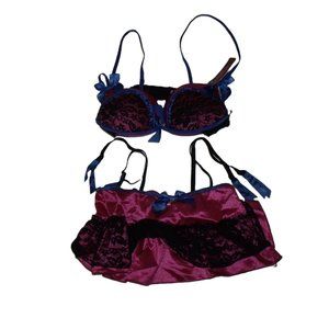 Nature Intimates Lingerie Bra + Panties Set NWT